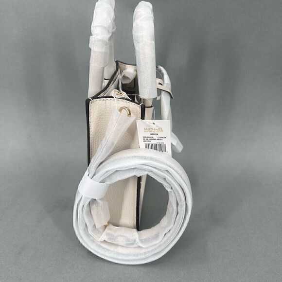 $348 Michael Kors Mercer Extra Small Pebbled Leather Crossbody Bag Minimalist - Picture 4 of 15